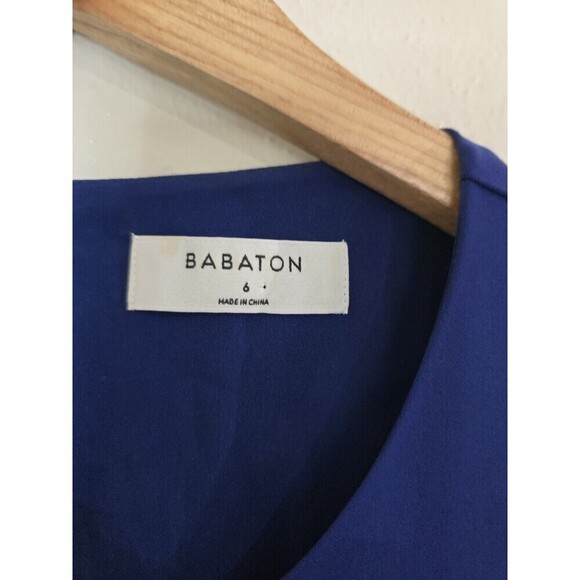 Babaton Aritzia Hamptons Blue Midi Dress Back Cut Out Side Slit Womens Size 6 - Picture 6 of 12